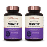 Live Conscious KSM-66 Ashwagandha Supplement w/L Theanine & AlphaWave - ZenWell Everyday Stress Relief, Mood Support, Cognitive, Brain Health - Ashwagandha for Men & Women - 60 Capsules (2-Pack)