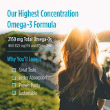 Nordic Naturals ProOmega 2000, Lemon Flavor - 120 Soft Gels - 2150 mg Omega-3 - Ultra High-Potency Fish Oil - EPA & DHA - Promotes Brain, Eye, Heart, & Immune Health - Non-GMO - 60 Servings