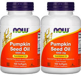 Now Foods Pumpkin Seed Oil 1000mg Soft-gels, 200-Count (100X2)