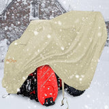 Snow Thrower Cover, Heavy Duty 600D Oxford Fabric Snow Blower Cover All Weather Premium Waterproof Dustproof UV Protection Fit Most Electric Two-Stage Snow Blowers (51.2"L x 33.1"W x 40.2"H)