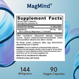 Jarrow Formulas MagMind Brain Health with Magtein (Magnesium L-Threonate), Dietary Supplement for Brain Health and Memory Support, 90 Capsules, 30 Day Supply