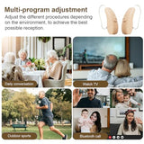 VODESON Advanced Bluetooth Hearing Aids for Seniors - Rechargeable and Noise Cancelling, Smart App Control, Ideal for Mild to Moderate Hearing Loss, OTC Digital Devices with 3 Scene Modes