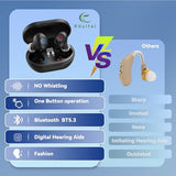 Eduitai Rechargeable Hearing Aids for Seniors,Bluetooth Hearing Amplifier Personal Sound Amplification Products Devices with LED Power Display