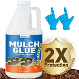 Mulch Glue -64OZ Mulch Glue for Landscaping, Super Strength Landscape Adhesive Landscape Lock, Fast-Dry, Non-Toxic, Mulch Binder Glue, Pea Gravel, Mulch for Garden, Adhesive Max Mulch Glue Spray