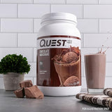 Quest Nutrition Chocolate Milkshake Protein Powder; 22g Protein; 1g Sugar; Low Carb; Gluten Free; 1.6 Pound; 45 Servings