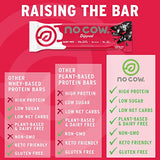 No Cow Chocolate Dipped Protein Bars, 20g Plant Based Vegan Protein, Keto Friendly, Low Sugar, Low Carb, Low Calorie, Gluten Free, Naturally Sweetened, Dairy Free, Non GMO, Kosher, Chocolate Sea Salt, 12 Pack