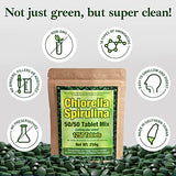 Good Natured Premium Chlorella Spirulina 1,250 Tablets, Non-GMO, Vegan Organic Capsules, Sunlight Grown, Cracked Cell Wall, High Protein, Heavy Metal Detox