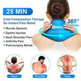 RelaxCoo Neck Ice Pack Wrap, Reusable Gel Ice Pack for Neck Shoulders, Cold Compress Therapy for Pain Relief, Injuries, Swelling, Bruises, Sprains, Inflammation and Cervical Surgery Recovery