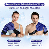 REVIX Shoulder Ice Pack Rotator Cuff Cold Therapy, Ice Packs for Injuries Reusable Gel for Shoulders Pain Relief, Bursitis and Swelling, Cold Compress Shoulder Ice Wrap Navy