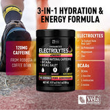 Véla Electrolyte Powder Recovery Drink + Energy (90 Servings | Pink Lemonade) w Real Salt +BCAAs Sugar Free Electrolyte Supplement w Potassium Zinc & Magnesium