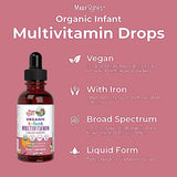 Multivitamin & Multimineral with Iron for Infants by MaryRuth's | USDA Organic | Sugar Free | Liquid Vitamins for Babies 6-12 Months | Immune Support & Overall Wellness | Vegan | Non-GMO | 2 Fl Oz