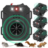 4 Pack Rodent Repellent Ultrasonic Under Hood, Mouse Repellent with Ultrasonic and Strobe Light Keep Mouse Rodents Squirrel Rat Mice Out of Car Engine Truck RV,Rodent Deterrent for Vehicle Protection