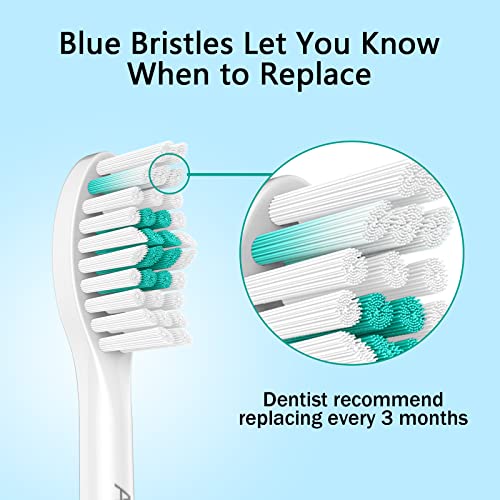 Aoremon Replacement Toothbrush Heads Compatible with Philips sonicare E-Series, 6 Pack Replacement Brush Heads Come with Caps