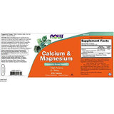 Now Foods Calcium & Magnesium, 250 Tablets (Pack of 2)