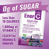 Ener-C Sugar Free Mixed Berry and Sugar Free Lemon Ginger Multivitamin Drink Mix, 1000mg Vitamin C, Non-GMO, Real Fruit Juice Powders, Natural Immunity Support, Gluten Free, 30 Count (Pack of 2)