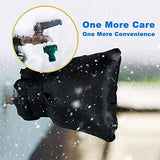 Outdoor Faucet Cover for Winter - Pro 7.1"W x 9.8"H Outdoor Water Faucet Cover Socks for Winter Freeze Protection Pipe Insulation Reusable Waterproof Insulated Spigot backflow Cover,Black (6)