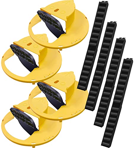 Mouse Trap Bucket Lid (4-Pack) - Humane Flip Board Slide Bucket Lid Mouse/Mice/Rat Trap, Auto Reset, Multi Catch Mice Trap Compatible with 5 Gallon Bucket for Indoor/Outdoor/Chicken Coop