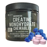 Ketostat Micronized Creatine Chews 5G, Micronized Creatine Monohydrate Tablet, Sour Razz (150ct) Creatine for Women & Men - Creatine Gummies/Gummy