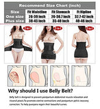 ChongErfei 2 in 1 Postpartum Belly Band - Recovery Belly/Pelvis Belt Black Support Postpartum Belly Band,Black Plus Size