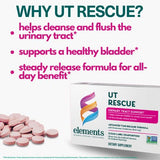 Elements UT Rescue, 60 Tablets (30 Day Supply), Urinary Tract Support Supplement, Bladder and Urinary Tract Health Support and Cleanse, Gluten Free, Non-GMO Certified