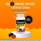 Airborne 1000mg Vitamin C with Zinc, Immune Support Supplement with Powerful Antioxidants Vitamins A C & E - 116 Chewable Tablets, Very Berry Flavor