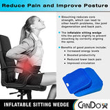 CanDo Sitting Wedge Active Seat Wobble Cushion for Posture, Back Pain, Stress Relief, Restlessness, and Anxiety Child Size, 10" x 10"