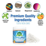Calcium Magnesium Powder Supplement - CalMag Plus with Vitamin C & D3 - Gluten Free, Non GMO, Orange Tangerine Flavor - Cal Mag Drink