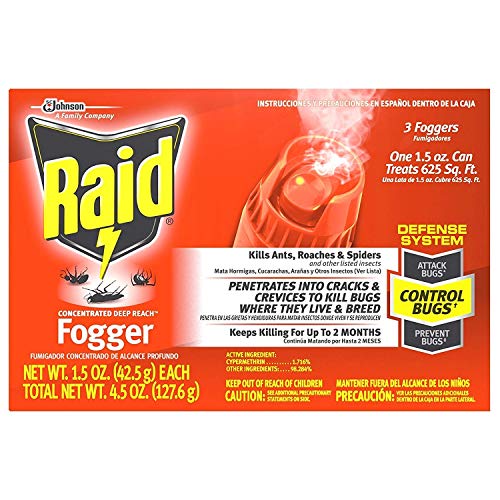 S C JOHNSON WAX 74251 Raid Fogger, 3-Pack, 1.5-Ounce