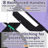 ZHEEYI Multipurpose 48" x 40" Positioning Bed Pad with Reinforced Handles - Reusable & Washable Patient Sheet for Turning, Lifting & Repositioning - Double-Sided Nylon Fabric, Purple