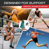 Sleeve Stars Ankle Brace for Women & Men, Achilles & Plantar Fasciitis Relief Compression Sleeve, Foot Brace with Ankle Support Strap, Heel Protector Wrap for Pain, Tendonitis & Sprain (Pair/Turquoise)