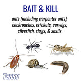 TERRO T2600 Perimeter Ant Bait Plus - Outdoor Ant Bait and Killer - Attracts and Kills Ants, Carpenter Ants, Roaches, Crickets, Earwigs, Silverfish, Slugs and Snails - 2Lbs