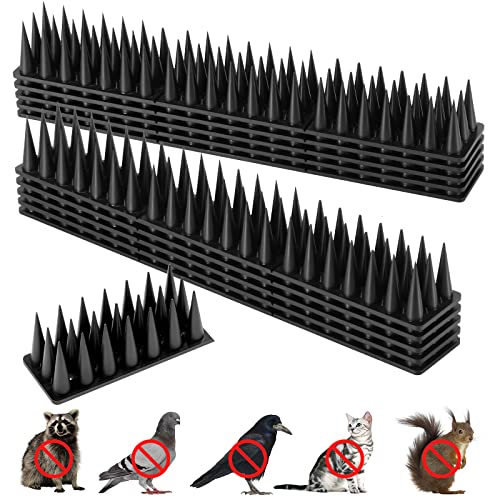 Bird Spikes, 20 Pack Bird Squirrel Raccoon Pigeon Cat Animal Deterrent Spikes for Outside Anti Bird Defender Spikes Outdoor to Keep Birds Away