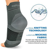 Plantar Fasciitis Sock (6 Pairs) for Men and Women, Compression Foot Sleeves with Arch and Ankle Support (Dark Grey, Small)