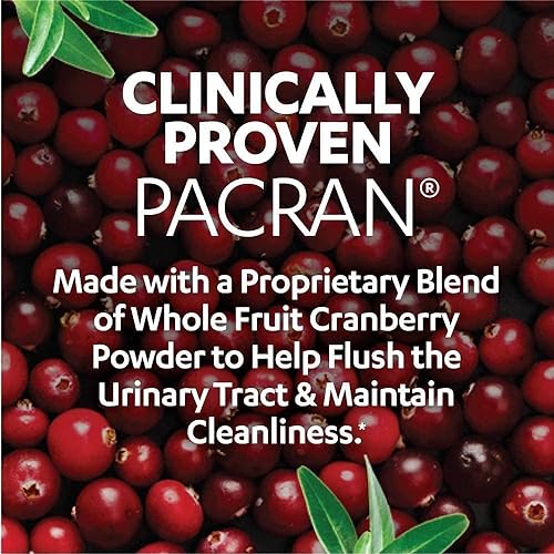 AZO Cranberry Pro Urinary Tract Health Supplement 600mg PACRAN, 1 Serving = More Than 1 Glass of Cranberry Juice 100 CT + Urinary Tract Infection (UTI) Test Strips, Accurate Results in 2 Minutes, 3 CT