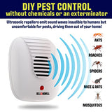 Bell + Howell Ultrasonic Pest Repeller Home Kit (Pack of 4), Ultrasonic Pest Repeller, Pest Repellent for Home, Bedroom, Office, Kitchen, Warehouse, Hotel