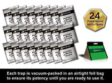 MaxGuard Pantry Moth Traps (24 Pack) with Extra Strength Pheromones | Non-Toxic Sticky Glue Trap for Food and Cupboard Moths in Your Kitchen | Trap and Kill Seed Grain Flour Meal Moths Pests |