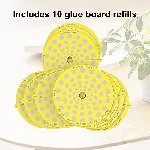 Mosalogic Flea Light Trap Refills Replacement Sticky Cards Flea Trapper Glue Boards Refills-10pack