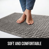 Gorilla Grip Ultra Absorbent Moisture Guard Doormat, Absorbs Up to 5.7 Cups of Water, Stain and Fade Resistant, Spiked Rubber Backing, All Weather Mats Capture Dirt, Indoor Outdoor, 35x23, Charcoal