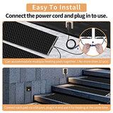 Juilsioa 10 x 30in Snow Melting Mats, Heated Anti-Slip Walkway Mat for Winter Snow Removal