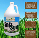 Soft Soil Liquid Aerator & Lawn Treatment to Fix Compacted Soils, Improve Drainage with Non-Mechanical Liquid Application. 1 Gallon