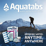 Aquatabs 397mg Water Purification Tablets (100 Pack). Water Filtration System for, Camping, Emergencies, Survival, and RVs. Easy to Use Water Treatment and Disinfection.