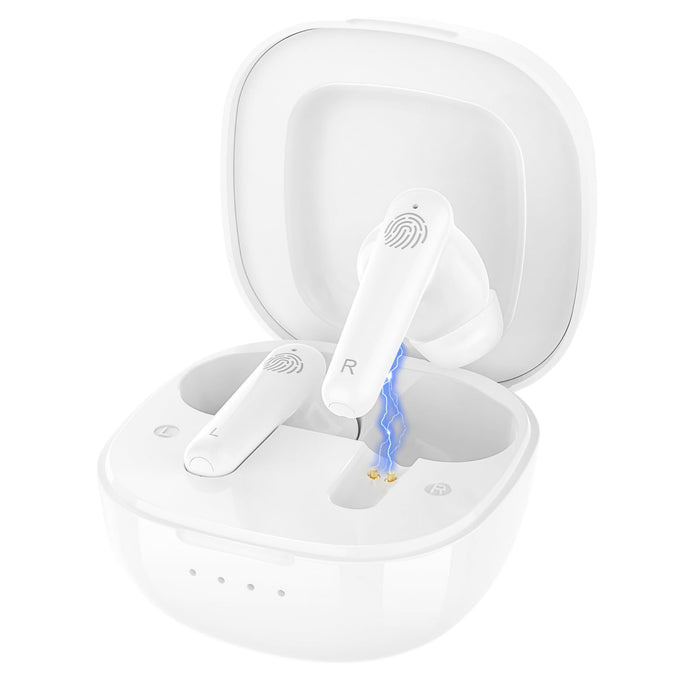 Wireless Rechargeable Hearing Aids with Noise Cancelling, Charging Case, and One Button Volume Control for Seniors and Adults. No Whistling, 3 Ear Dome Sizes Included