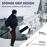 CHANGE MOORE Scratch Free Snow Roof Rake with Wheels for Snow Removal, 4.78’-19.88’ Extendable Aluminum Snow Rake for House Roof, Time-Saving Lightweight Roof Snow Removal Tool with 25" Blade