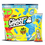 GHOST Hydration Packets, Sour Patch Kids Blue Raspberry, 24 Sticks, Electrolyte Powder - Drink Mix Supplement with Magnesium, Potassium, Calcium, Vitamin C - Vegan, Free of Soy, Sugar & Gluten