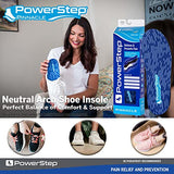 Powerstep Pinnacle Insoles - Orthotics for Plantar Fasciitis & Heel Pain Relief - Full Length Orthotic Insoles to Relieve Pain with Moderate Pronation - #1 Podiatrist Recommended (M 9-9.5, F 11-11.5)