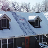 EZ Smart Snow Roof Rake, Adjustable 36IN Blade V-Blade Technology, Prevents Ice Dams, 21ft Reach Pole Included, Quick Assembly, Carrying Bag Included, NO wheels or sharpe edge to damage your shingles.