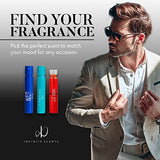 Infinite Scents Cologne Samples Pack Gift Set for Men: 12 Designer Fragrances + Pocket-Sized Pouch - Travel-Size