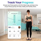 Etekcity Scale for Body Weight and Fat Percentage, Smart Digital LED Bathroom BMI Measurement, Accurate Bluetooth Weighing Machine, Body Composition Analyzer, Ash-black, 400lb