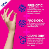 Florajen Women's Vaginal Probiotic, Prebiotic, & Cranberry Supplement for Immune Support and Digestive Health, 45 Capsules