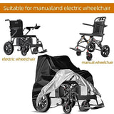 Wheelchair Cover,Electric Wheelchair Cover,Wheelchair Cover for Storage,Heavy Duty Waterproof&Dustproof Cover for wheelchair,Mobility Scooter,Prevent Rain Wind Dust Sun Uv, for indoor and outdoor